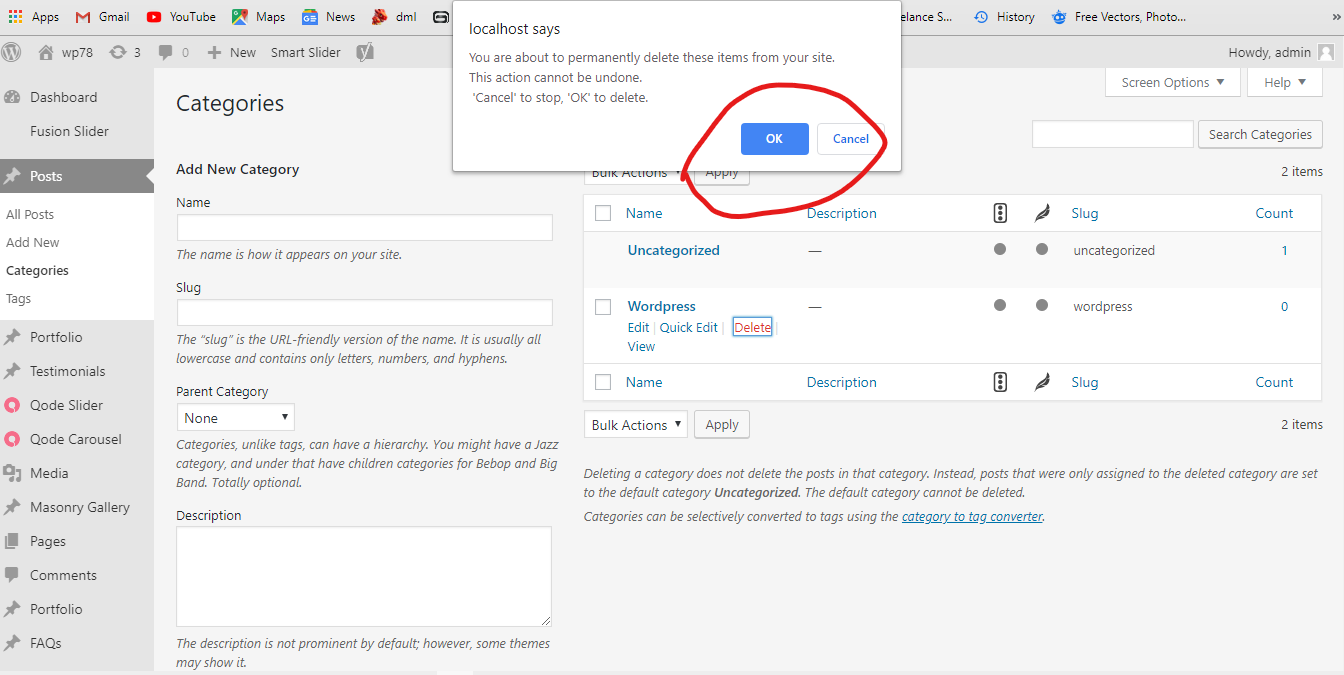 WordPress Tutorials: WordPress-Delete Category — WordPress Tutorials [All in 1] Best Series