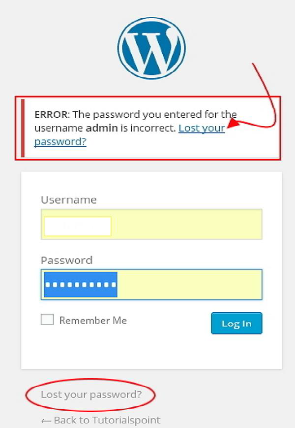 WordPress Tutorials: WordPress-Reset Password — WordPress Tutorials [All in 1] Best Series
