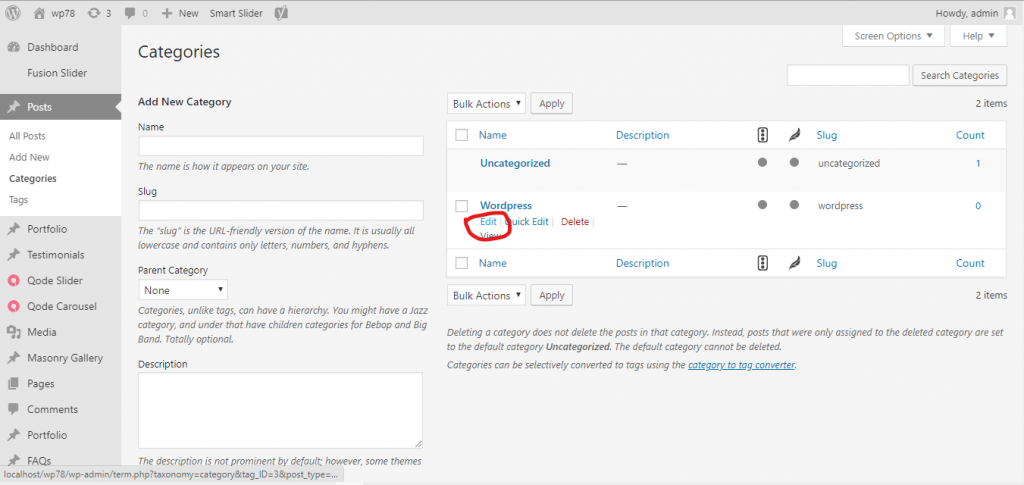 WordPress Tutorials: WordPress-Edit Category — WordPress Tutorials [All in 1] Best Series