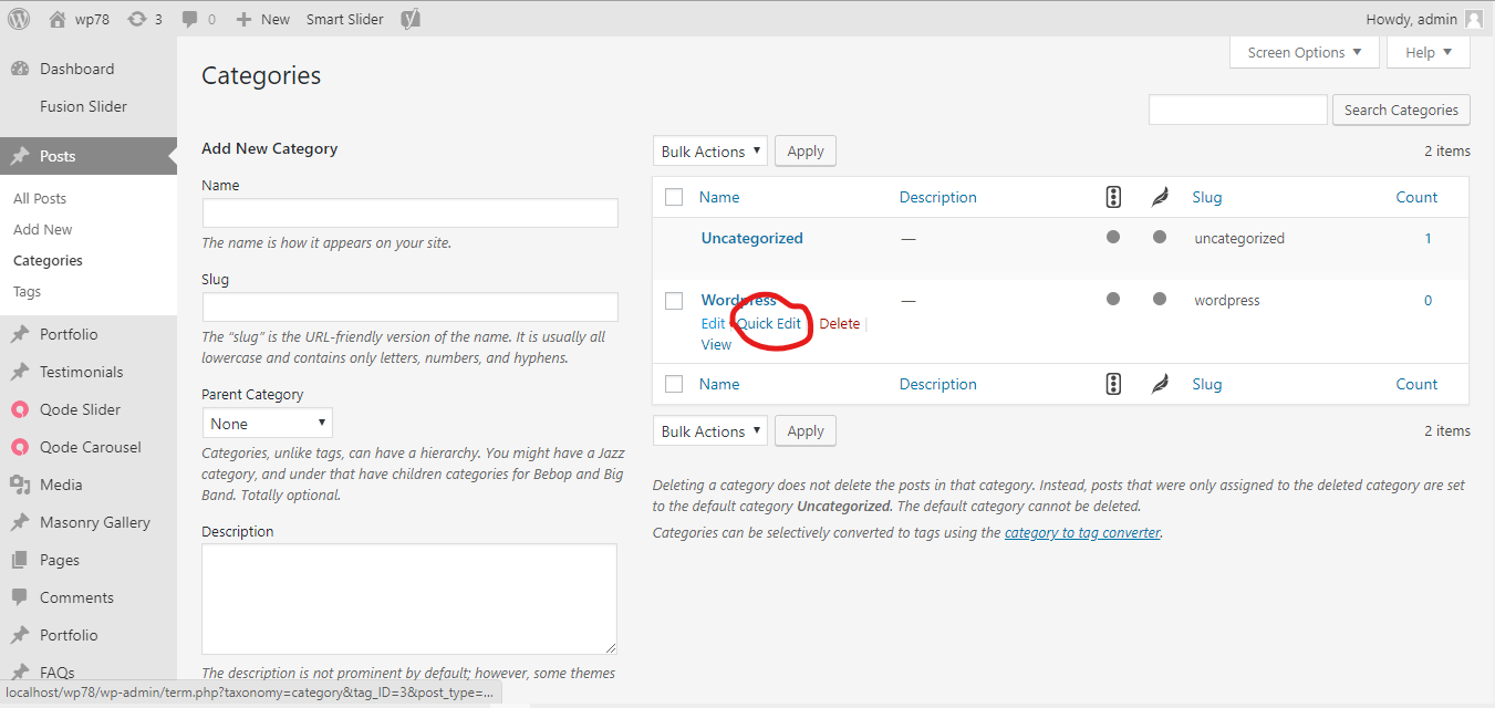 WordPress Tutorials: WordPress-Edit Category — WordPress Tutorials [All in 1] Best Series