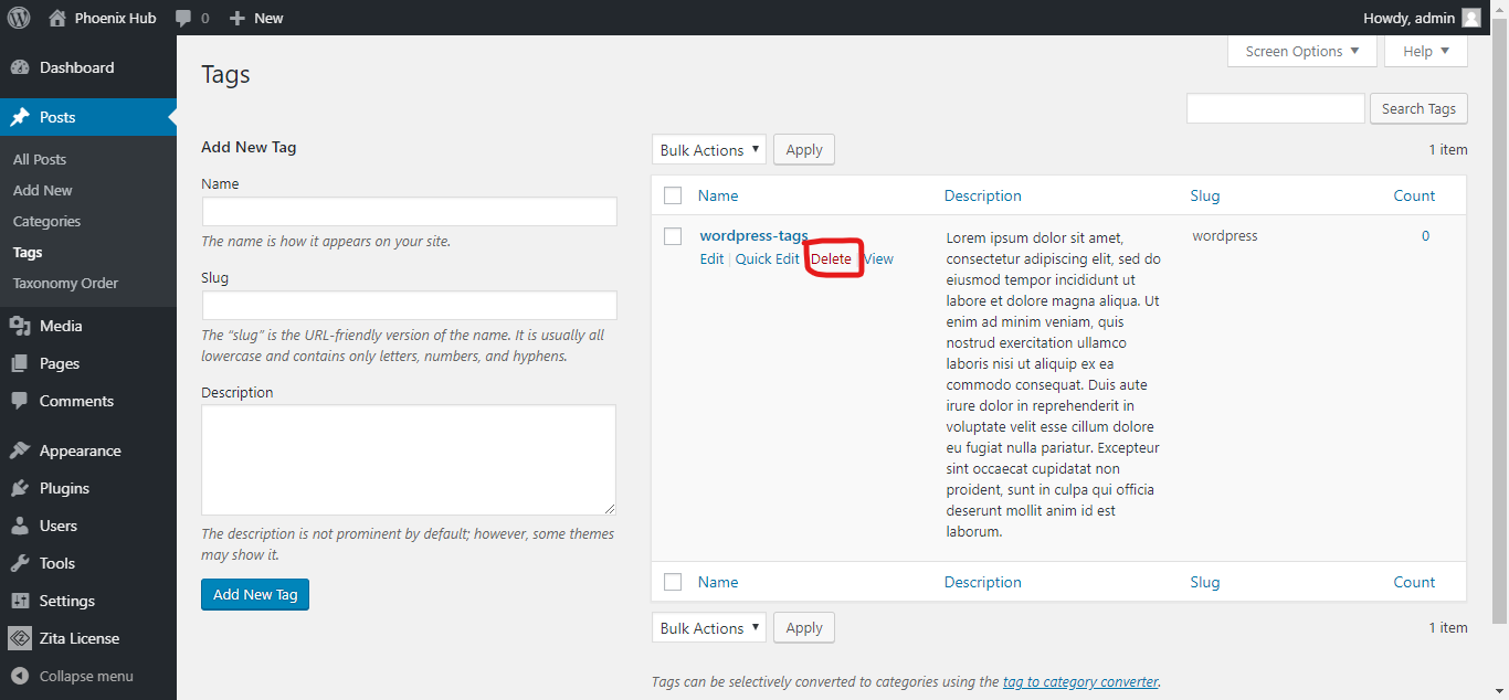 WordPress Tutorials: WordPress-Delete Tags — WordPress Tutorials [All in 1] Best Series