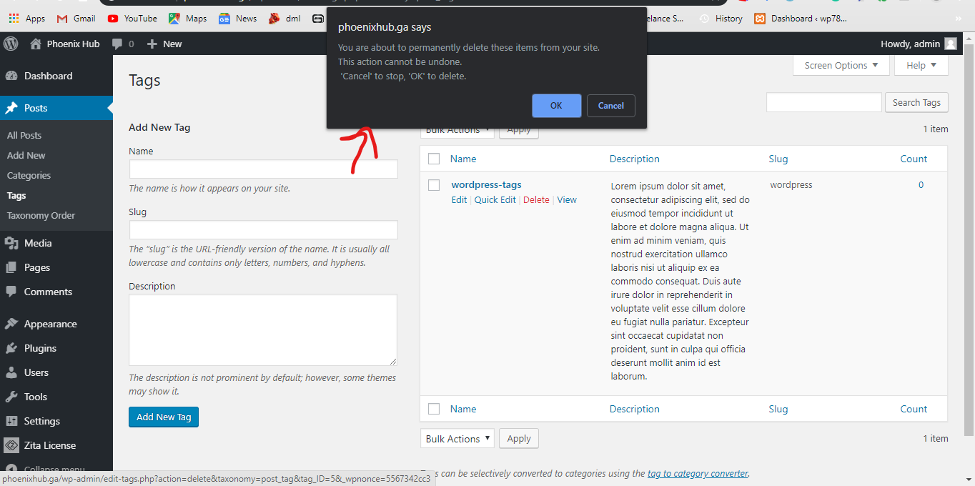 WordPress Tutorials: WordPress-Delete Tags — WordPress Tutorials [All in 1] Best Series