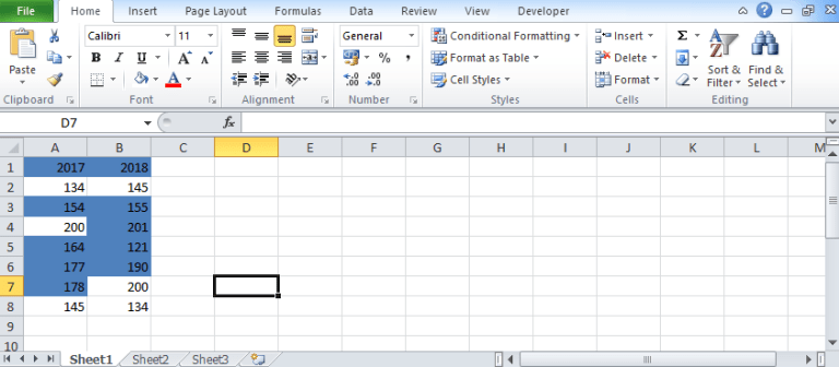 Compare two columns in excel 11