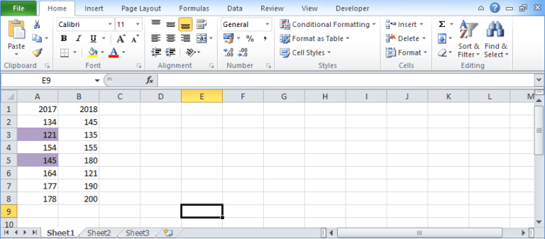 Compare two columns in excel 5