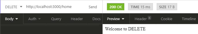 DELETE Request in Express JS