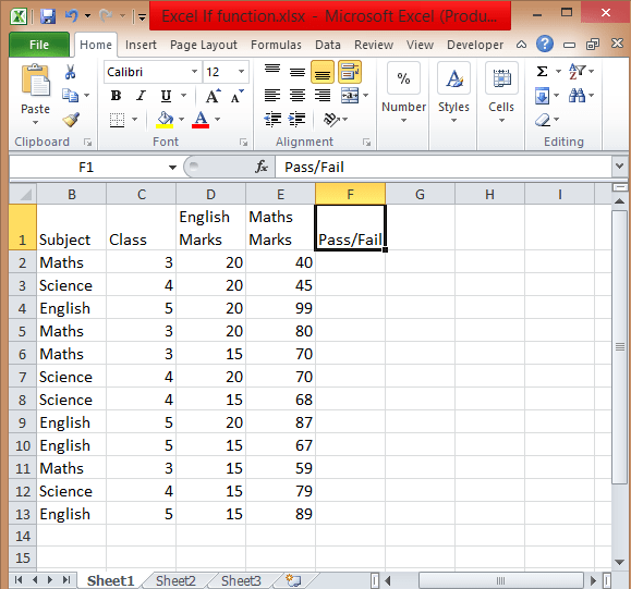 Excel If conditions