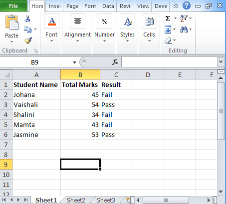 Excel If statement 1 1