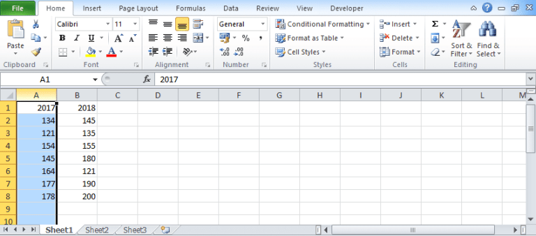 Excel compare two columns 2