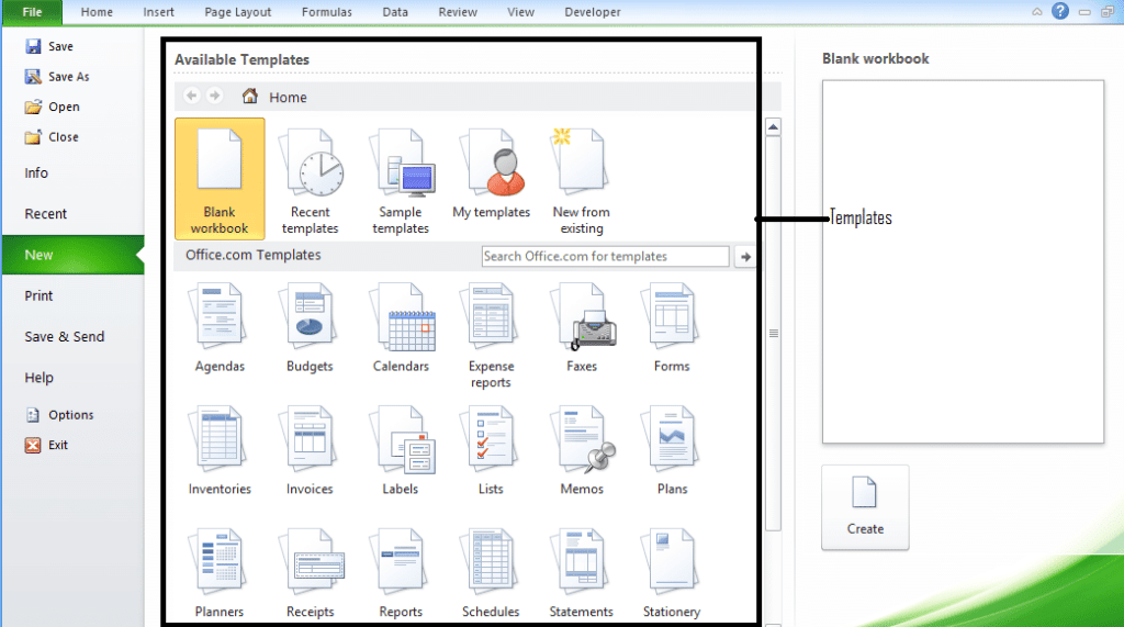 Excel templates 1