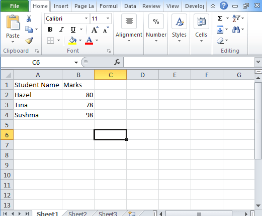 How to open excel file 1