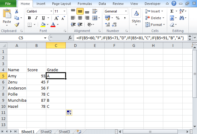 Nested If statement