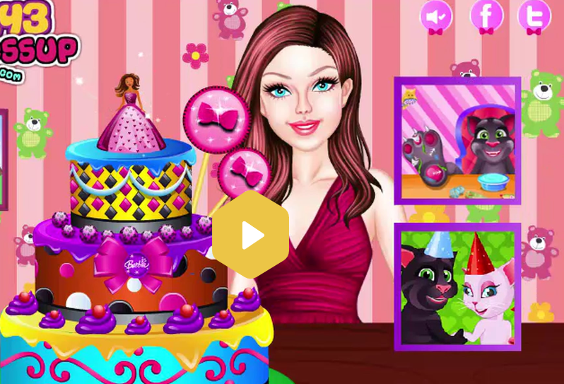 8. Barbie Cake Deco — Adorable TOP 10 Barbie Cooking Games for girls