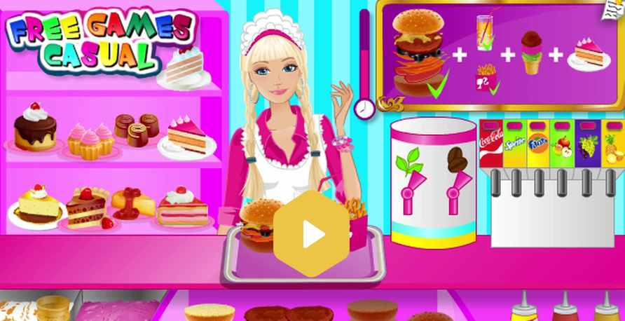 4. Barbie Fun Cafe — Adorable TOP 10 Barbie Cooking Games for girls