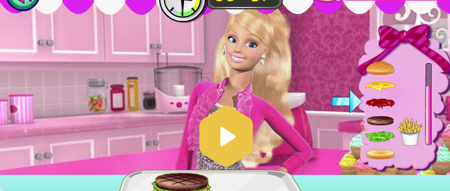 6. Barbie Hamburger Shop — Adorable TOP 10 Barbie Cooking Games for girls