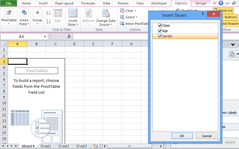 Slicer in Excel