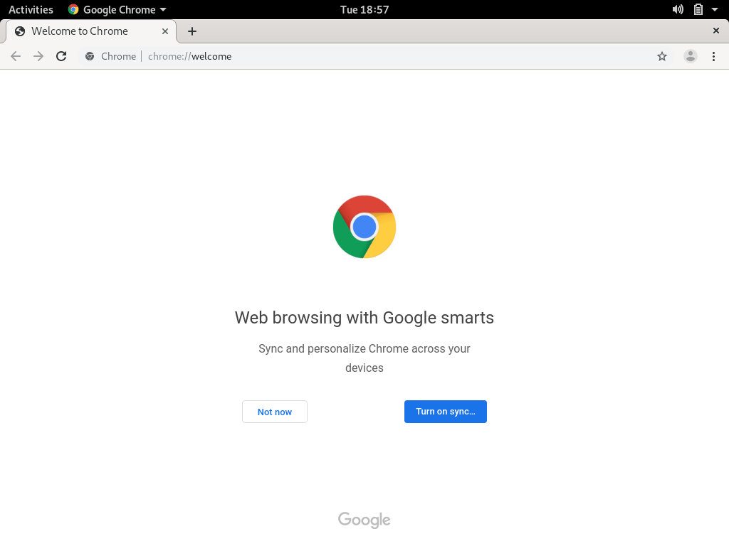 debian google chome welcome page