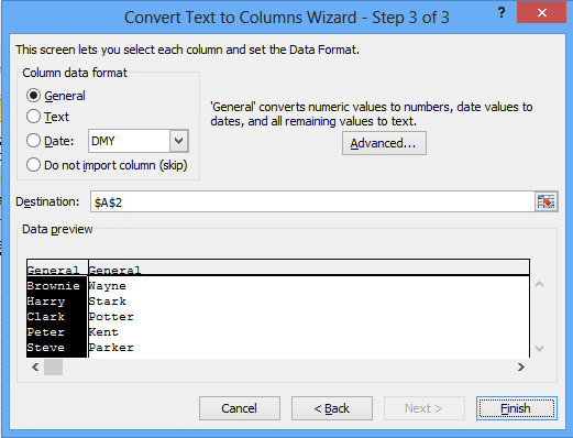 excel split cell 4