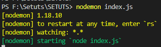 express js server start