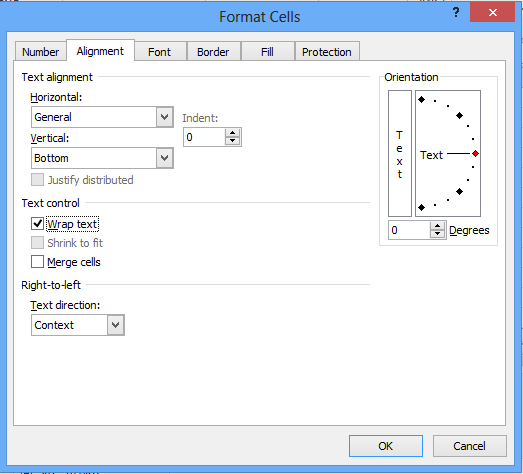 format cells