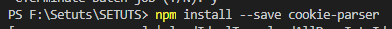 how to install cookie parser node express js