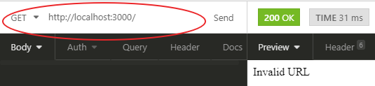 invalid url in expresss js