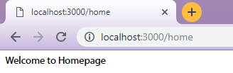 welcome to home page express js