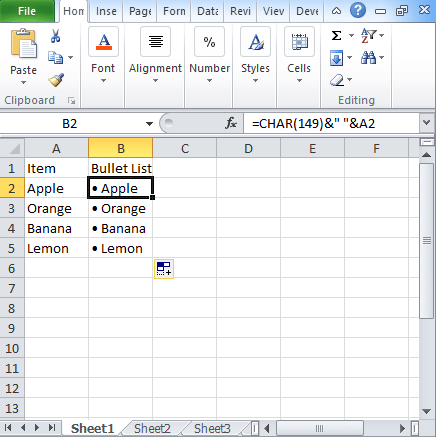 Add-Bullets-in-Excel