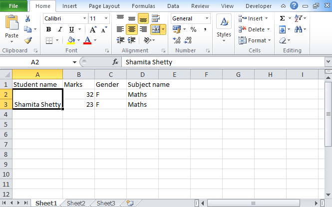 merge cells in excel