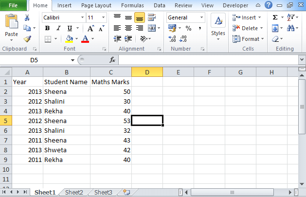 sumif excel