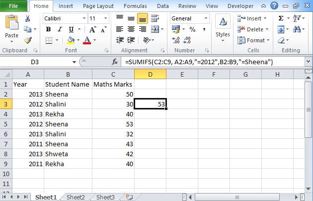 How To Use Sumifs Function In Excel Multiple Criteria 5862