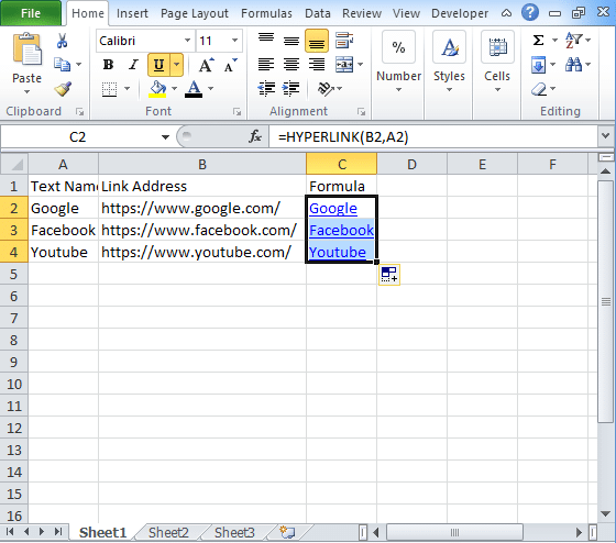 Excel Hyperlink Functions And Formulae With Examples 7285
