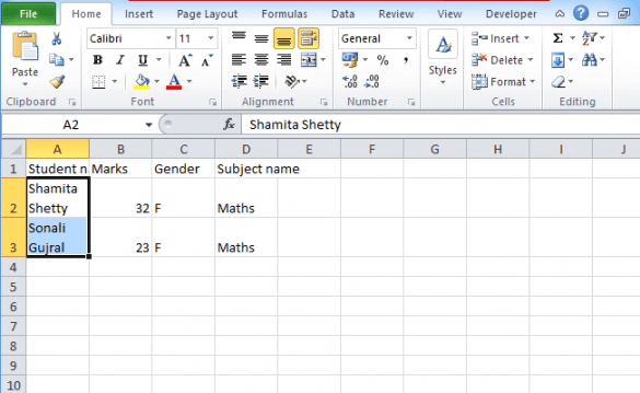 excel fit text to cell