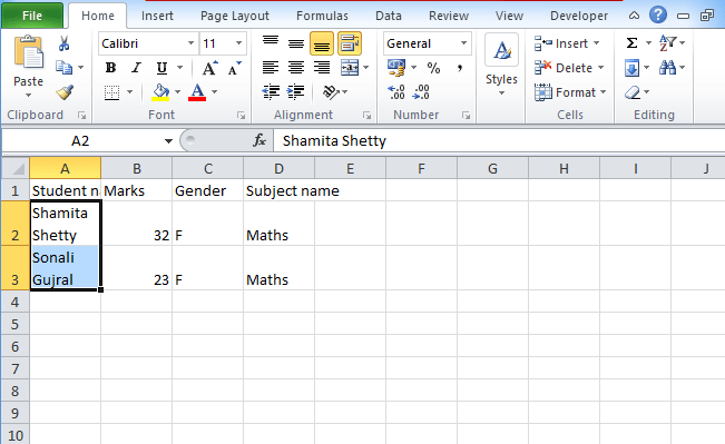wrap-text-in-excel